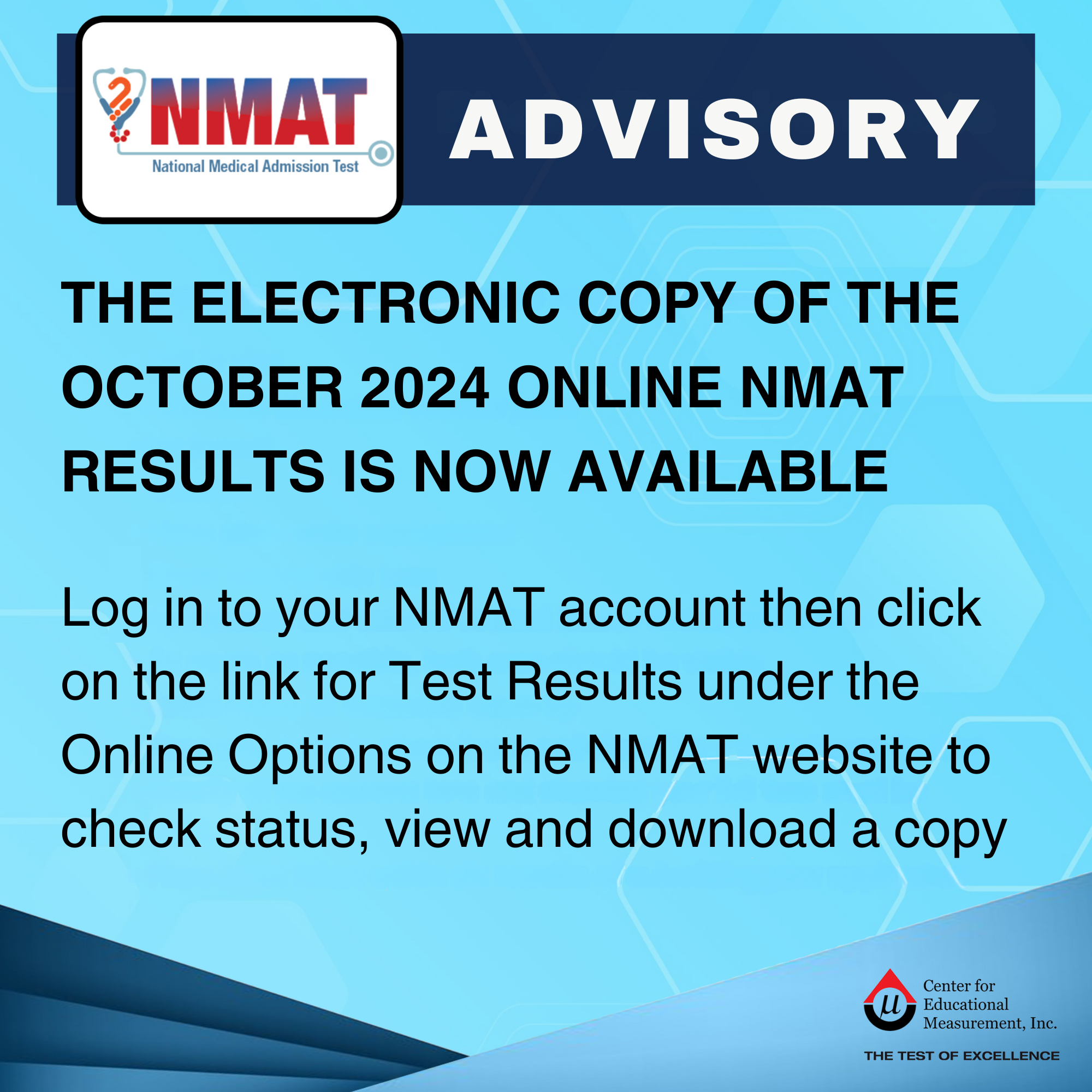 October 2024 e-result